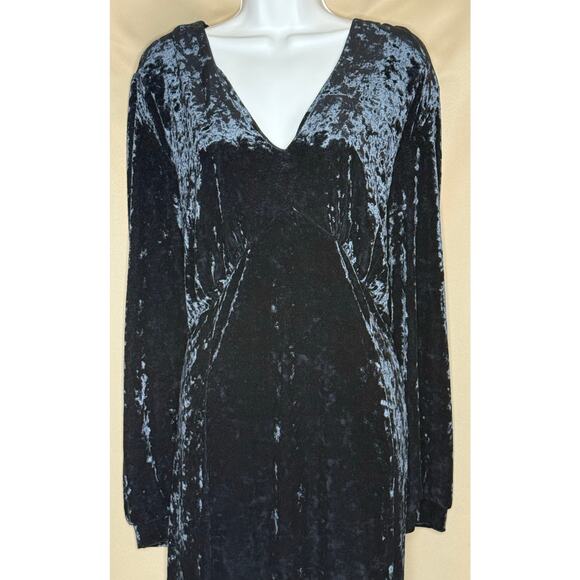 Timeless London Unique Vintage Black Velvet Maxi Dress 16 NWT - Picture 4 of 8